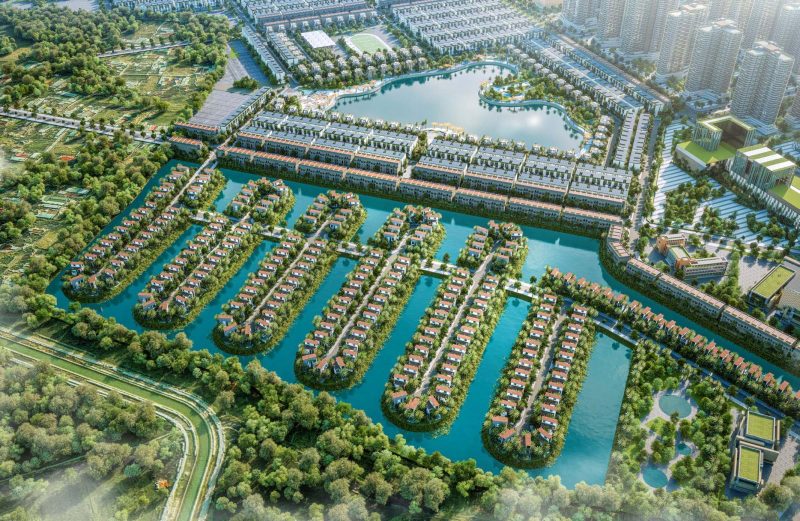 hối cảnh khu biệt thự sinh thái ven sông dành cho cộng đồng cư dân đẳng cấp nhất tại KĐT Vinhomes Green City